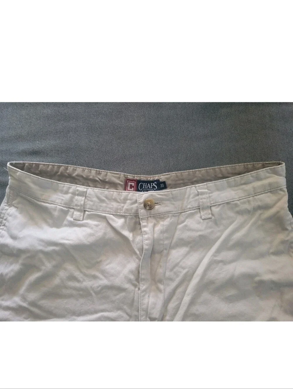 Chaps Ralph Lauren Shorts Mens Chino Preppy Khaki Cotton Skater Above Knee 36